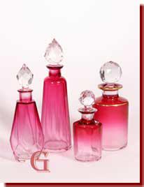 cranberry glass scent bottles